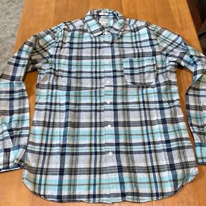 Men’s J Cree Indian Madras Shirt Button-Down Collar Long Sleeve Medium Slim Fit